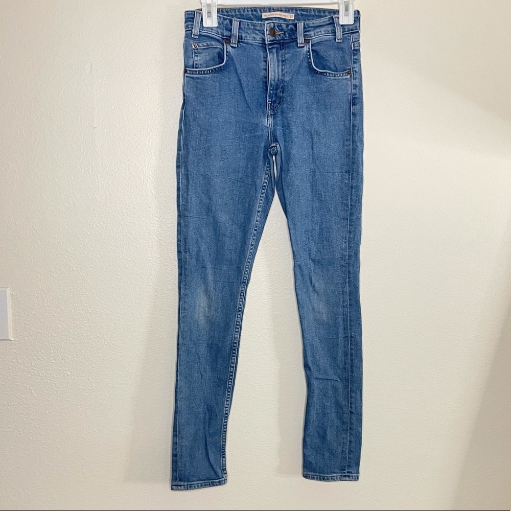 LEVI'S WOMEN 721 VINTAGE HIGH RISE SKINNY JEANS ORANGE TAB - Picture 3 of 8